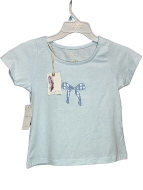 Girls Light Blue Bow Graphic Tee Jessica Simpson